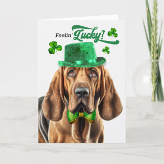 Tarjeta Festiva El día de San Patricio, un perro sangriento