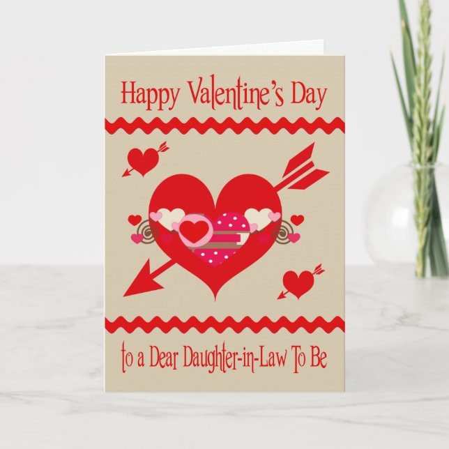 Tarjeta Festiva El día de San Valentín a la suegra de ser (Anverso)