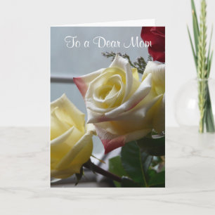 Tarjeta Festiva El día de San Valentín/a una querida madre-rosas a