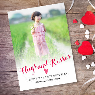 Tarjeta Festiva El día de San Valentín abraza foto familiar de Kis