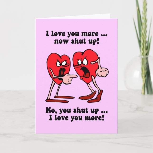 Tarjeta Festiva El día de San Valentín amable y gracioso (Anverso)