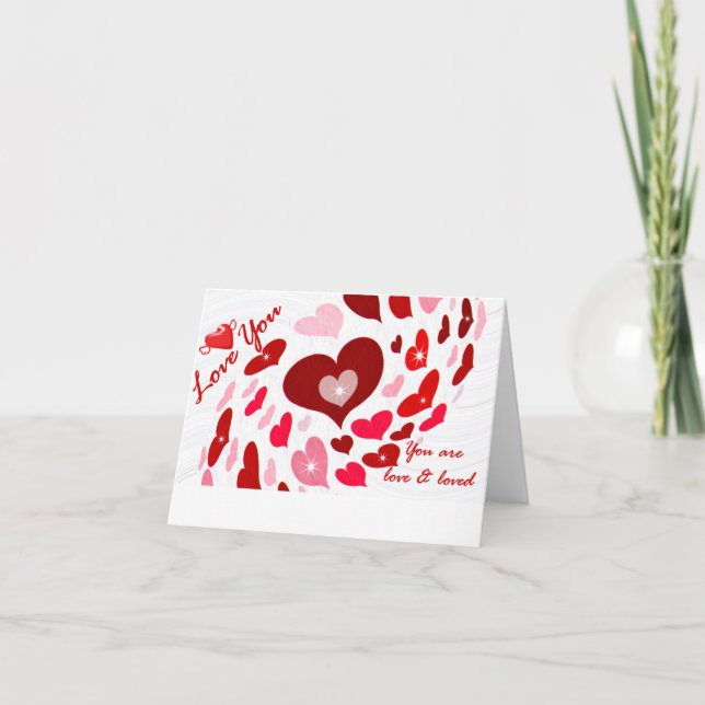 Tarjeta Festiva El día de San Valentín, Amor_ (Anverso)