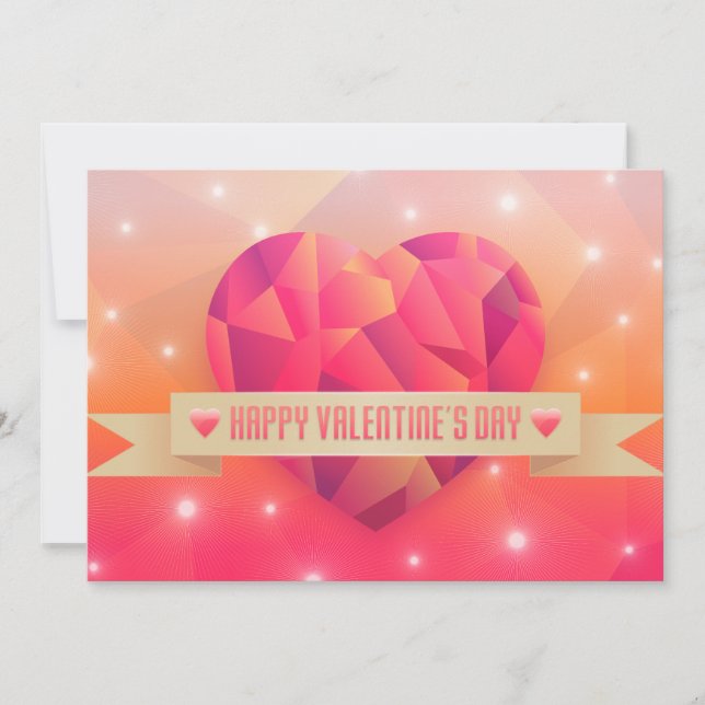 Tarjeta Festiva El día de San Valentín Amor romántico moderno (Anverso)