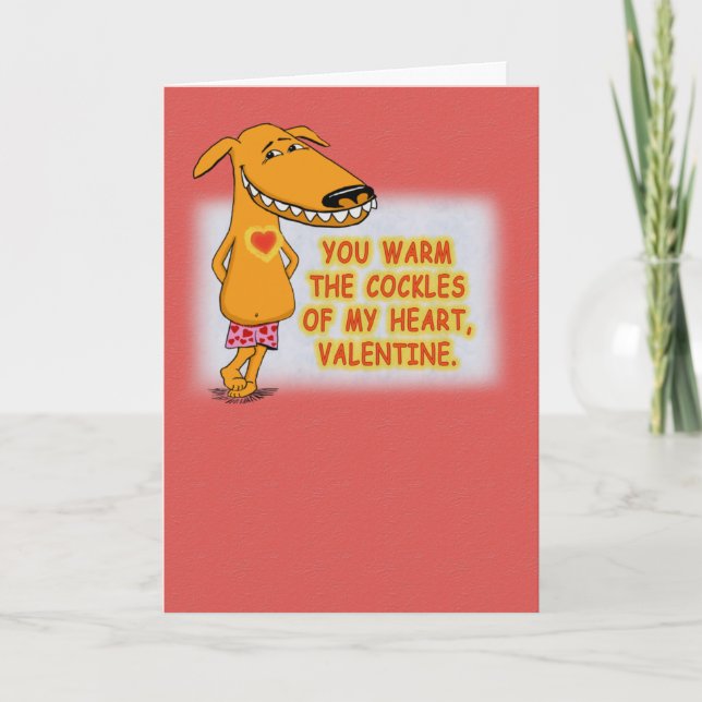 Tarjeta Festiva El día de San Valentín: Caliente las costillas de  (Anverso)