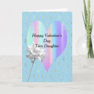 Tarjeta Festiva El día de San Valentín Card Adolescente Hija Coraz