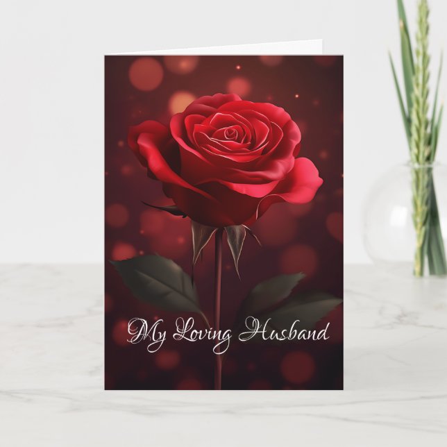 Tarjeta Festiva El día de San Valentín Card-My Love Husband (Anverso)