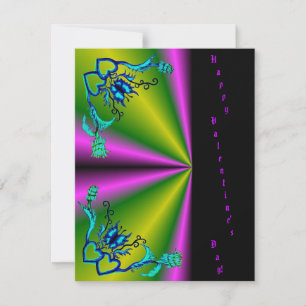 Tarjeta Festiva El día de San Valentín - Corazón de flor de maripo