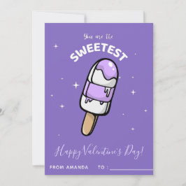 Tarjeta Festiva El día de San Valentín Cute Popsicle Ice-Cream