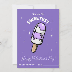 Tarjeta Festiva El día de San Valentín Cute Popsicle Ice-Cream
