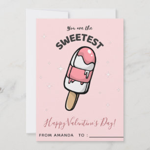 Tarjeta Festiva El día de San Valentín Cute Popsicle Ice-Cream