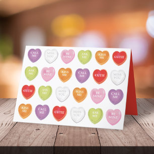 Tarjeta Festiva El día de San Valentín Cute Whimsical Conversación