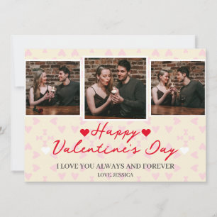 Tarjeta Festiva El día de San Valentín de amor simple elegante fot