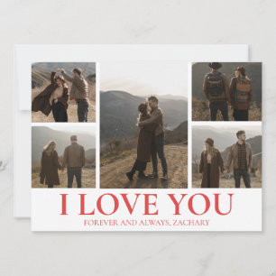 Tarjeta Festiva El día de San Valentín de amor simple elegante par