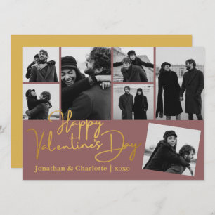 Tarjeta Festiva El día de San Valentín de amor simple elegante par