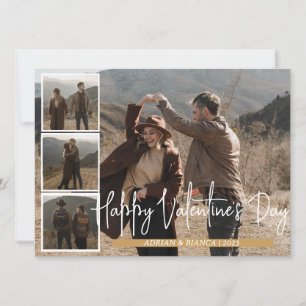 Tarjeta Festiva El día de San Valentín de amor simple elegante par