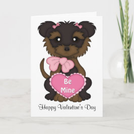 Tarjeta Festiva El día de San Valentín de cachorros