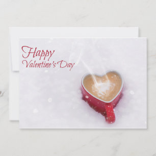 Tarjeta Festiva El día de San Valentín de café