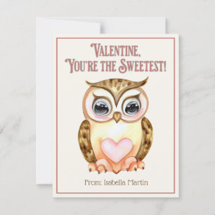 Tarjeta Festiva El día de San Valentín De Clase Infantil Dulce