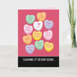 Tarjeta Festiva El día de San Valentín de Corazones de Candy Diver
