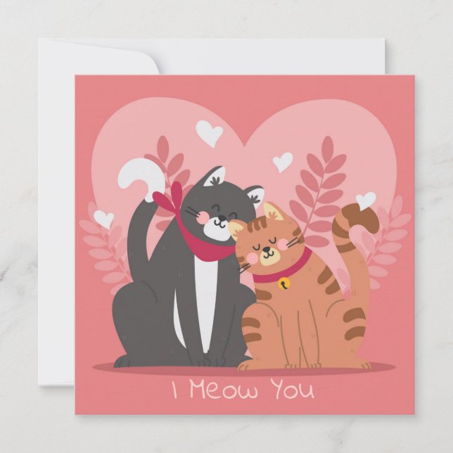 Tarjeta Festiva El día de San Valentín de corte (Anverso)