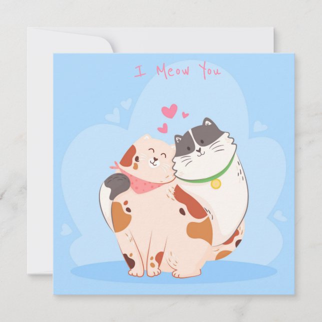 Tarjeta Festiva El día de San Valentín de corte (Anverso)