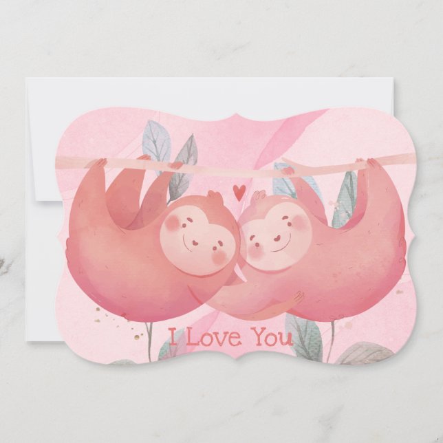 Tarjeta Festiva El día de San Valentín de corte (Anverso)
