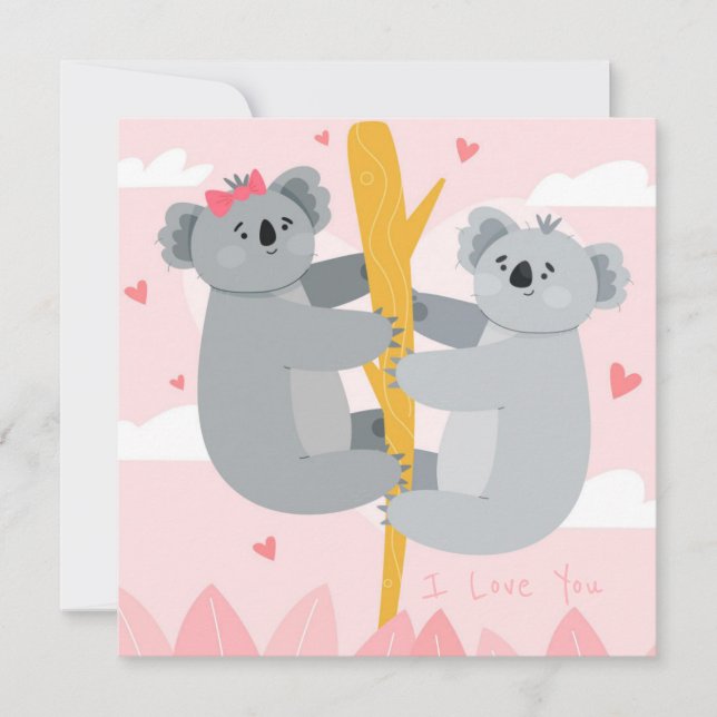 Tarjeta Festiva El día de San Valentín de corte (Anverso)