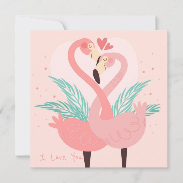 Tarjeta Festiva El día de San Valentín de corte (Anverso)