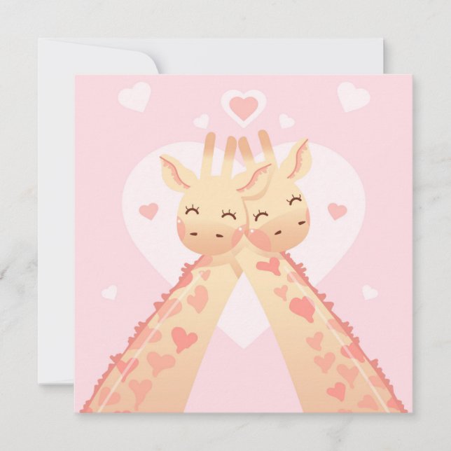 Tarjeta Festiva El día de San Valentín de corte (Anverso)