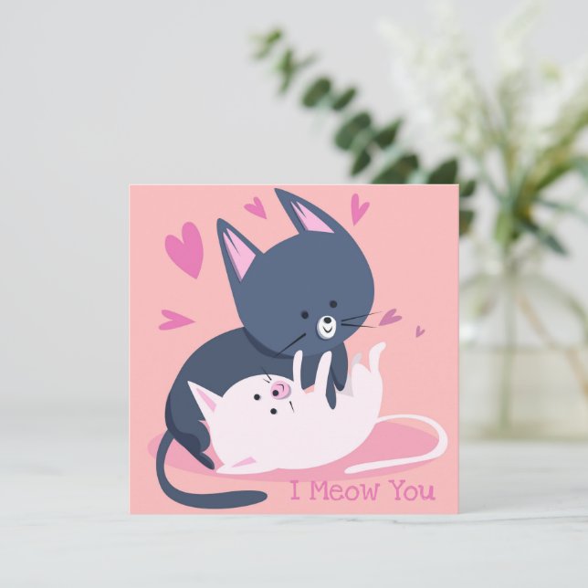 Tarjeta Festiva El día de San Valentín de corte (Anverso de pie)