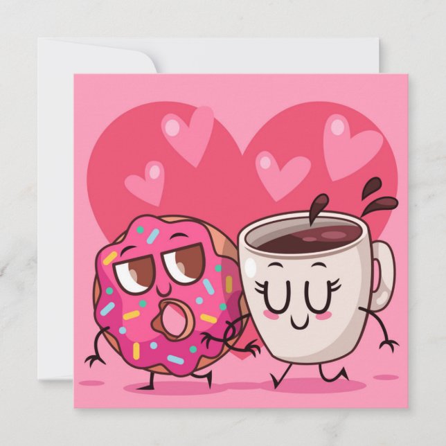 Tarjeta Festiva El día de San Valentín de corte (Anverso)