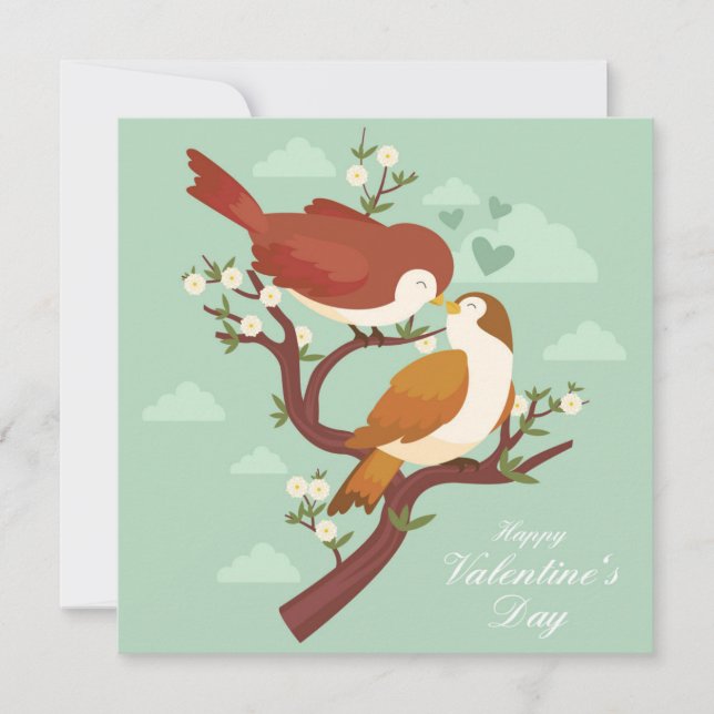 Tarjeta Festiva El día de San Valentín de corte (Anverso)