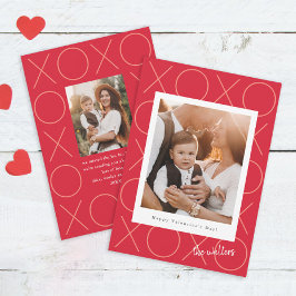 Tarjeta Festiva El día de San Valentín de fotografía de cuadro XOX