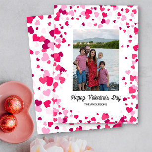 Tarjeta Festiva El día de San Valentín de fotografía de la familia