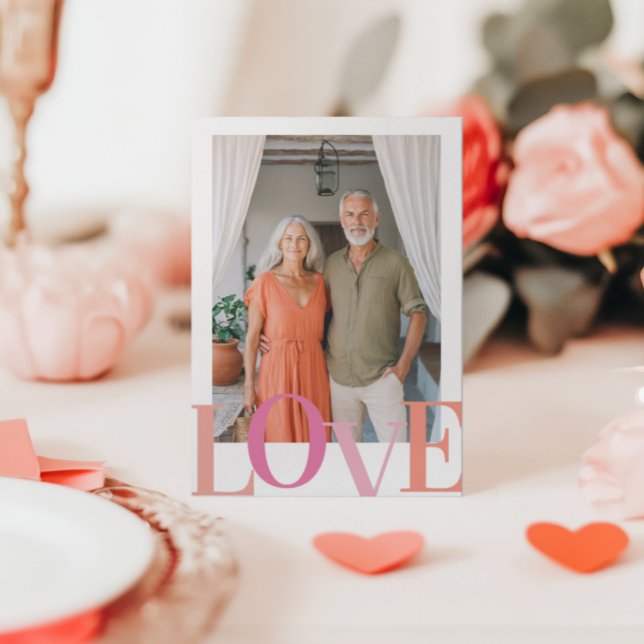 Tarjeta Festiva El día de San Valentín de fotos rosa y rosa de amo (Subido por el creador)