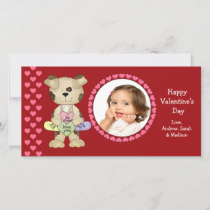 Tarjeta Festiva El día de San Valentín de los corazones del