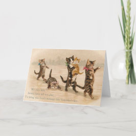 Tarjeta Festiva El día de San Valentín de los gatitos de los gatos