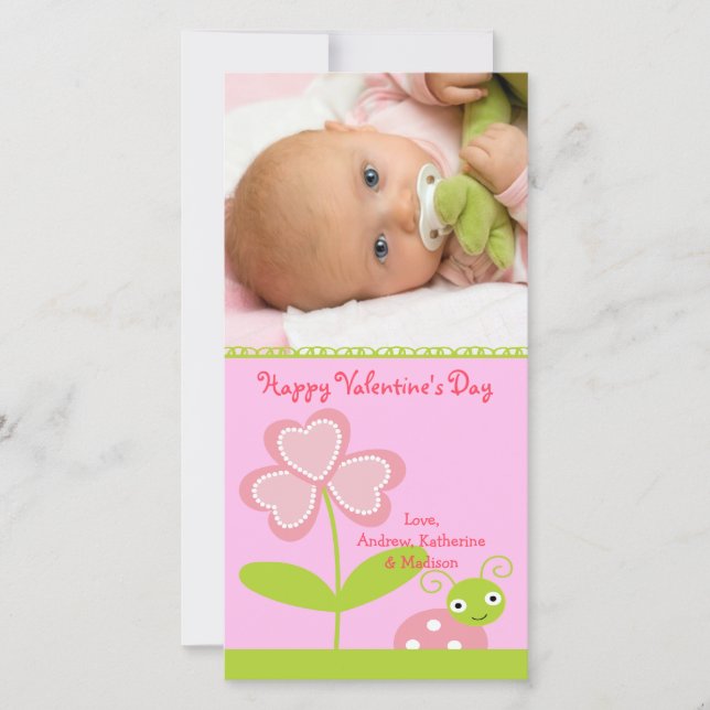 Tarjeta Festiva El día de San Valentín de Love BUG (Anverso)