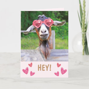 Tarjeta Festiva El día de San Valentín de Lovestructurk Goat