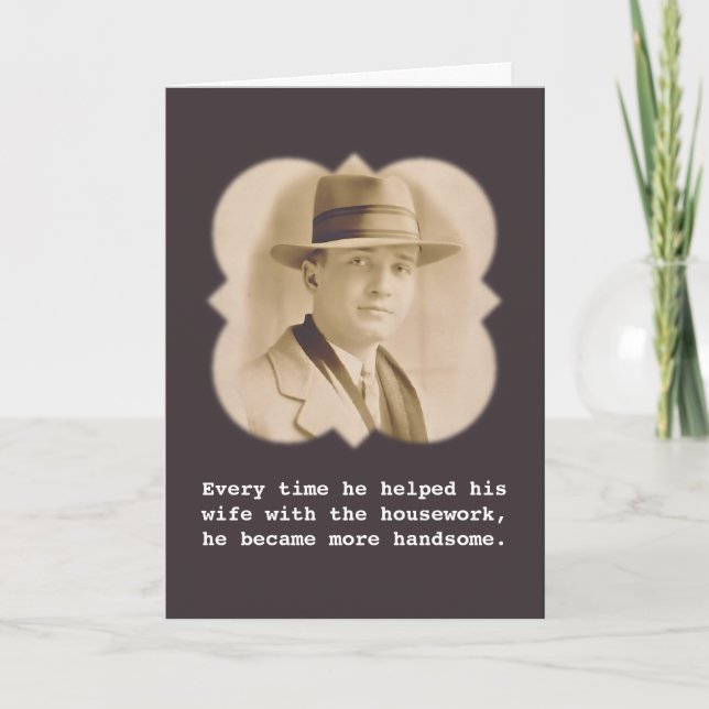 Tarjeta Festiva El día de San Valentín de marido más guapo (Anverso)