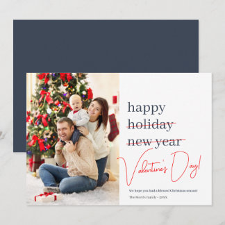 Tarjeta Festiva El día de San Valentín de Navidades perdidos