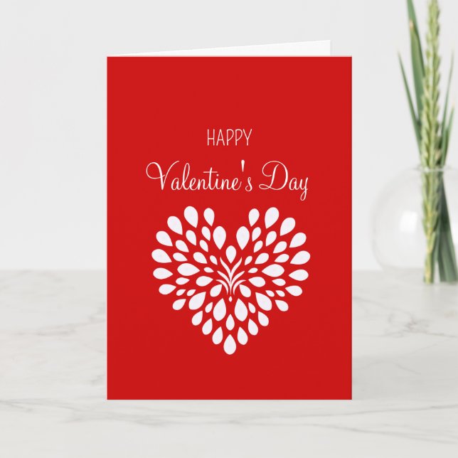 Tarjeta Festiva El día de San Valentín de negocios sencillo y mode (Anverso)