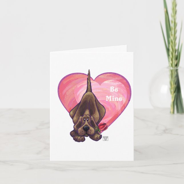 Tarjeta Festiva El día de San Valentín de perro de Hound (Anverso)