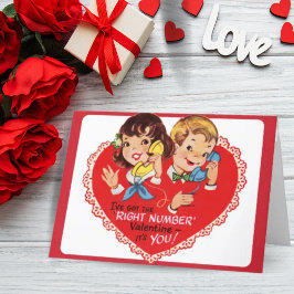 Tarjeta Festiva el día de San Valentín de Personalizado Chica Cute