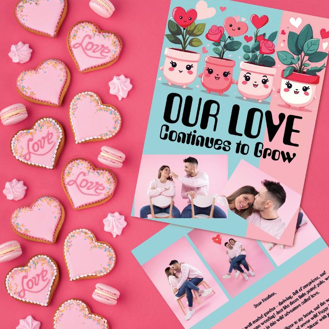 Tarjeta Festiva El día de San Valentín de plantas cultivadas con a (Subido por el creador)