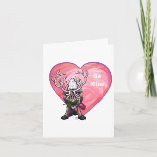 Tarjeta Festiva El día de San Valentín de renos