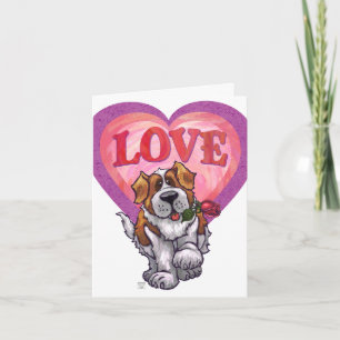 Tarjeta Festiva El día de San Valentín de St. Bernard