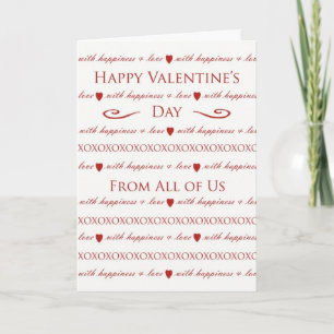 Tarjeta Festiva El día de San Valentín de todos nosotros, de grupo