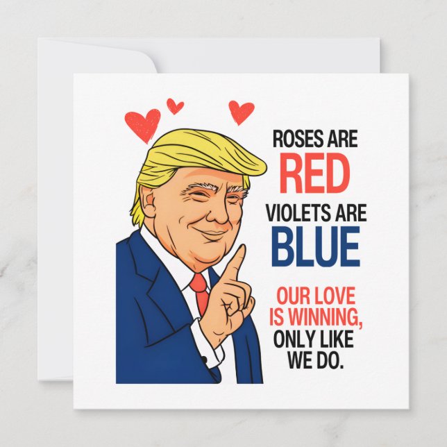 Tarjeta Festiva El día de San Valentín de Trump (Anverso)