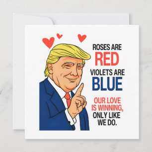 Tarjeta Festiva El día de San Valentín de Trump